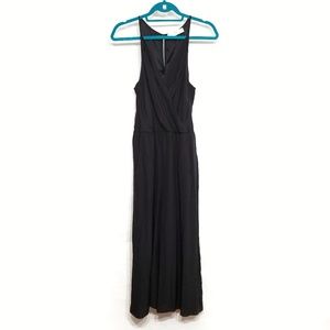 Amanda Uprichard black silk cinch waist jumpsuit M